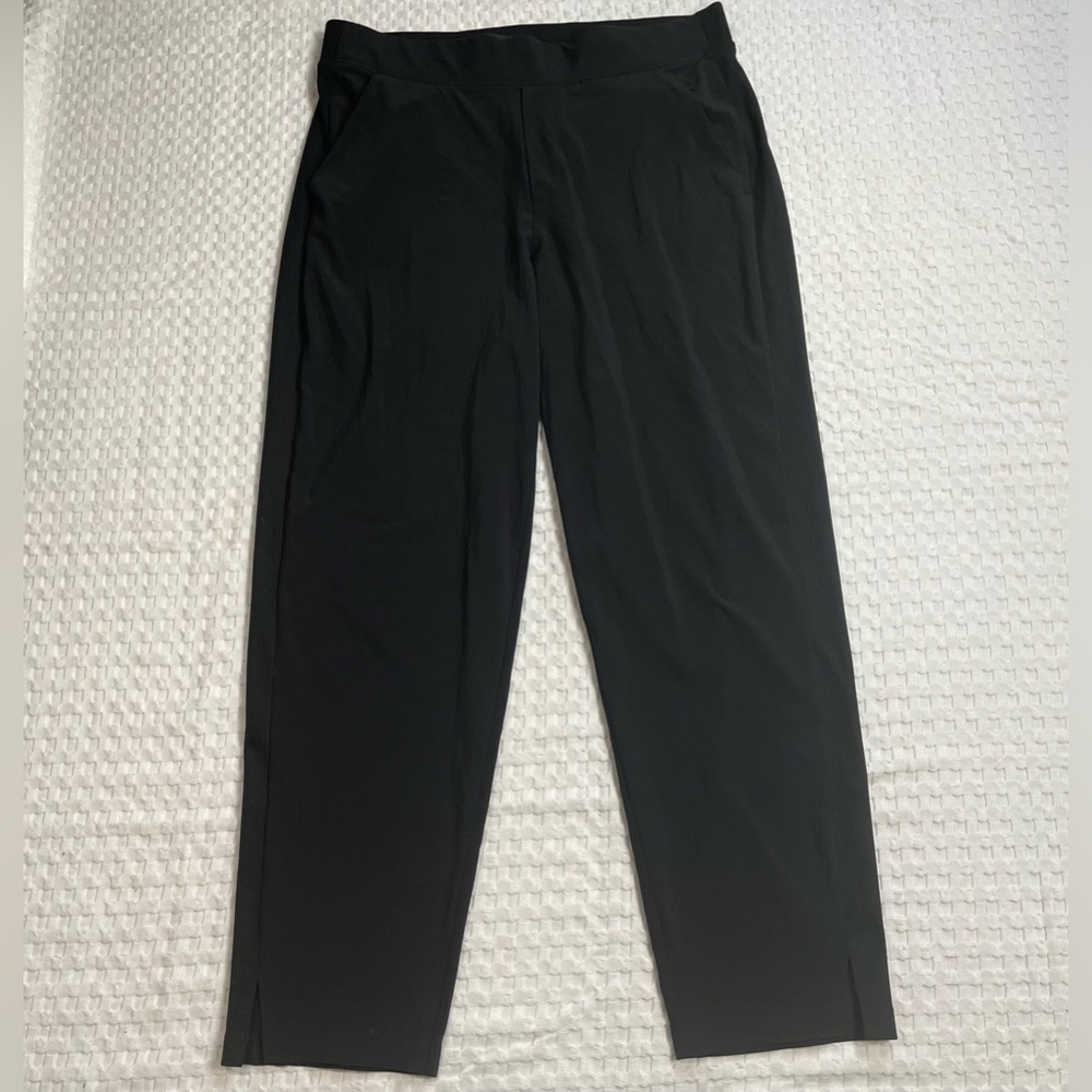 Athleta Brooklyn Ankle Pants 10 Womens Black Athleisure Stretch Pull On